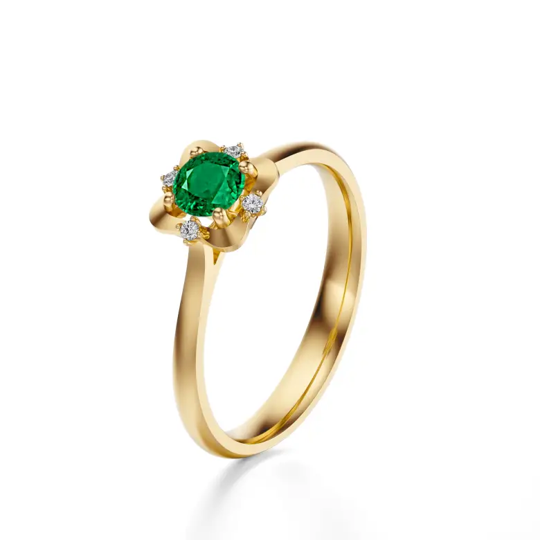 Pierścionek ze szmaragdem naturalnym AJPZ_139